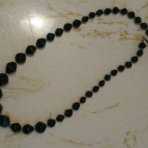 Black Beaded Necklace